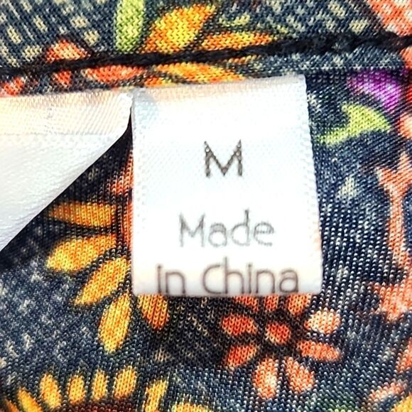 Mlle Gabrielle Colorful Paisley Sheath Dress with Gold Chain Belt, Size Medium - Picture 10 of 11